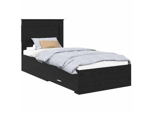 Lit simple 90x200 cm    coloris noir