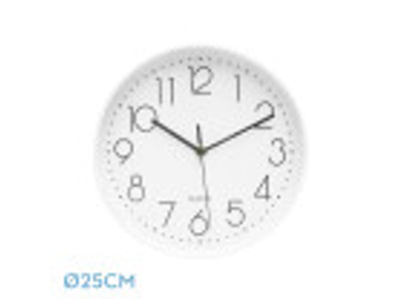  Horloge murale fabrilamp minuto ø 25 cm blanc mouvement continu 192110001 - Conforama B