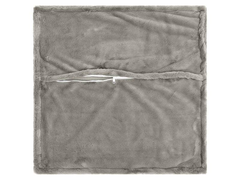  Lot de 2 housses de coussin houten gris clair 65 x 65 cm cf49314  - Conforama D