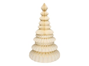 Sapin de noël en papier kami écru h. 180 cm