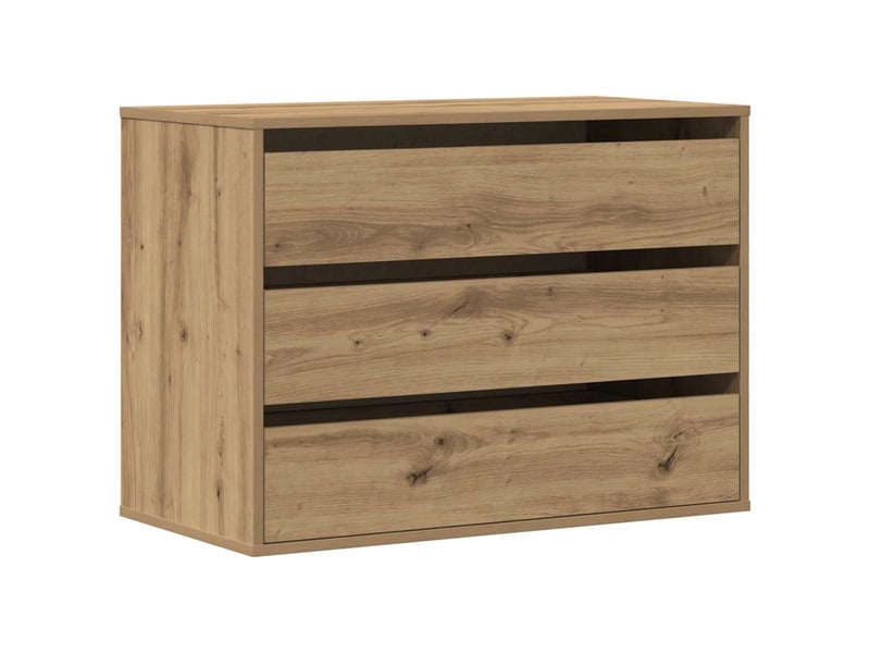  Commode chambre adulte, commode d'angle chêne artisanal 80x41x58 cm bois d'ingénierie  - Conforama A