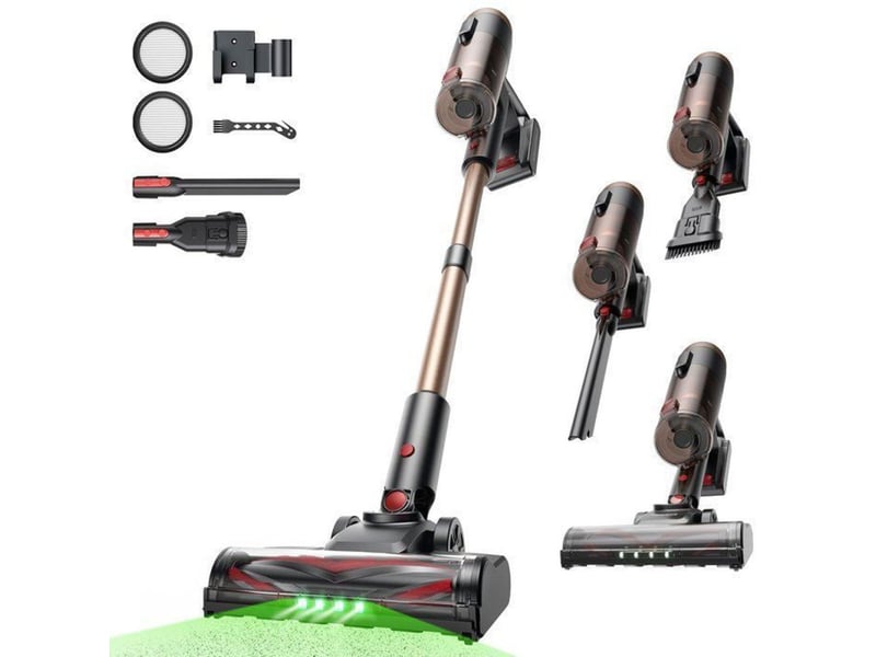  Aspirateur balai sans fil 55kpa 550w sols durs et tapis anti-enchevêtrement brosse v 406392_AACVZ22628_6_DROPFR - Conforama A