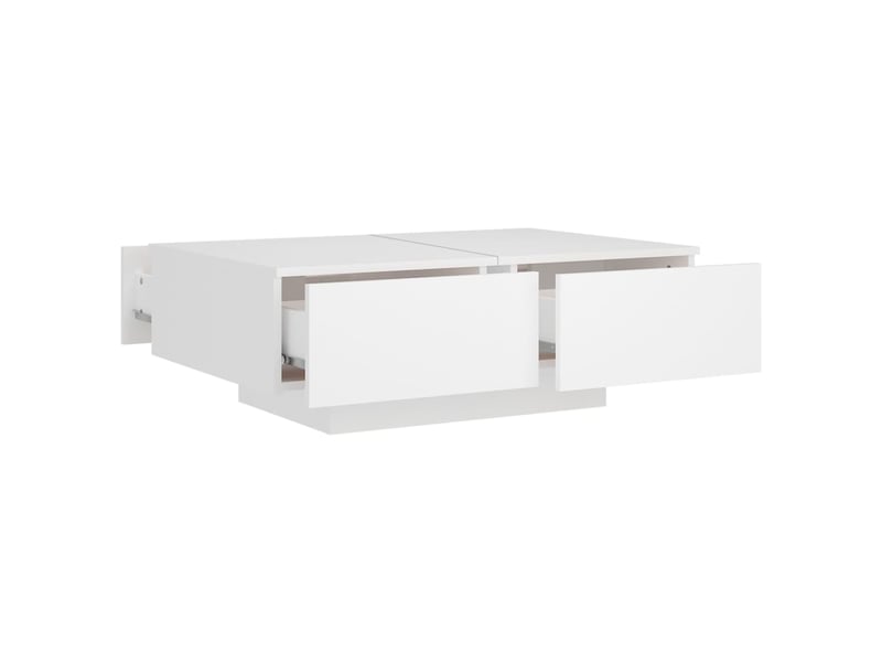  Table basse rectangulaire | table de salon blanc 90x60x31 cm aggloméré  - Conforama E