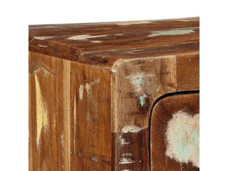  Meuble tv - banc tv - meuble de rangement mural 100x32x25 cm bois massif de récupération  - Conforama E