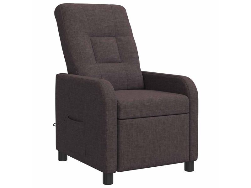  Vidaxl fauteuil de massage inclinable marron foncé tissu  - Conforama E
