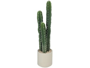 Plante artificielle cactus vert 95 cm avec pot décoratif et tiges modelables, idéale pour votre intérieur