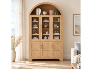 Buffet 6 porte(s)   <strong>BEAOK</strong> <strong></strong> - 110 cm coloris naturel 