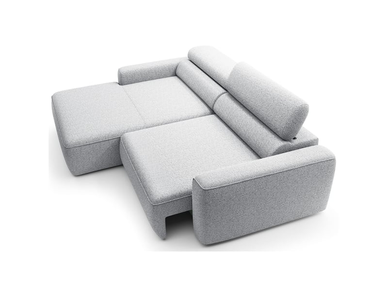  Selsey fando - canapé d'angle - 252 cm - tissu tressé gris clair - côté gauche Fando - Conforama E