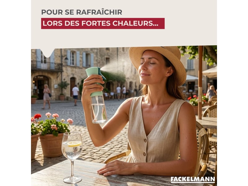 Vaporisateur rechargeable multifonctions en verre fackelmann océan 47028 - Conforama E