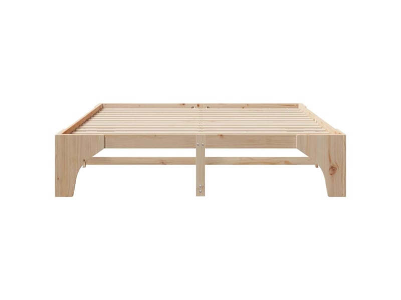 Lit double- lit adulte -  cadre de lit marron 200 x 200 cm pin massif  - Conforama D