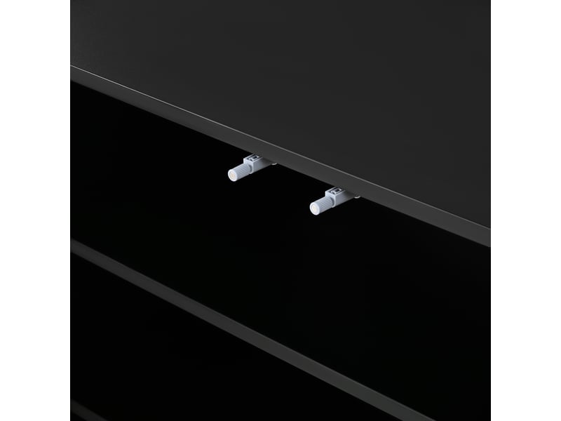  Meuble à chaussures 160x40x75 cm, grand placard 4 portes avec intérieur modulable et pieds surélevés anti-humidité  - Conforama W
