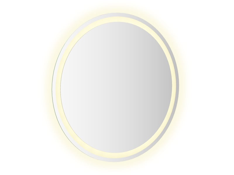  Miroir de salle de bain, miroir de toilette led transparent ø 70 cm verre trempé cf62639  - Conforama C