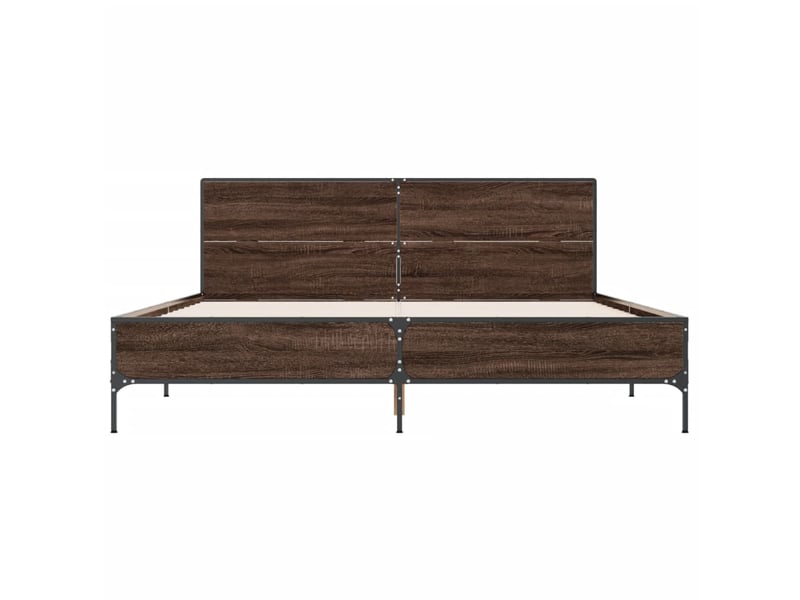 Lit double- lit adulte -  cadre de lit sans matelas chêne marron 120x190 cm  - Conforama C
