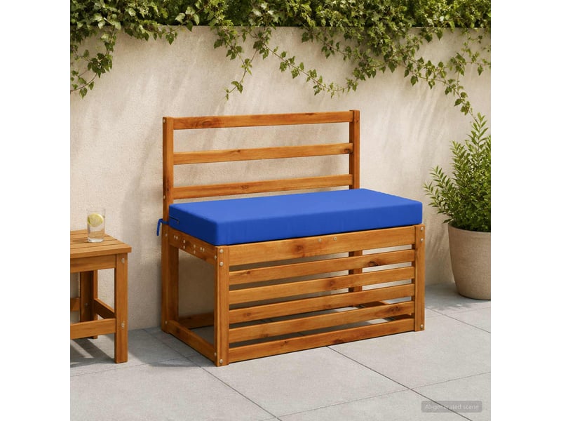 Lot de 2 coussins de banc, coussins d'assise soest 100 % polyester bleu royal cf57149 - Conforama B