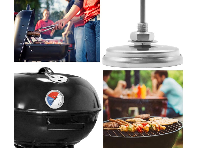  Thermomètre de cuisson analogique pour barbecue,ø 5,2 cm, 0 °c - 300 °c  - Conforama C