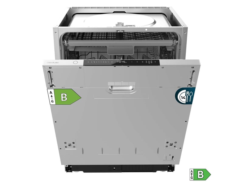 Cecotec lave-vaisselle intégrable aguazero 8001 full bi b 14 couvert blanc 60 cm  - Conforama B