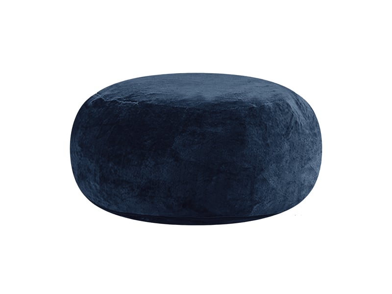  Pouf géant adulte,100x100x50 cm,pliable,mousse,bleu  - Conforama A