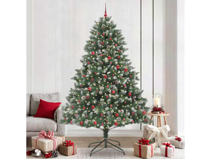 Sapin de noël, arbre de noël artificiel vert 240 cm pvc, plastique et acier cf61493