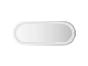 Miroir de salle de bain, miroir de toilette led transparent 50 x 20 cm verre trempé cf62579
