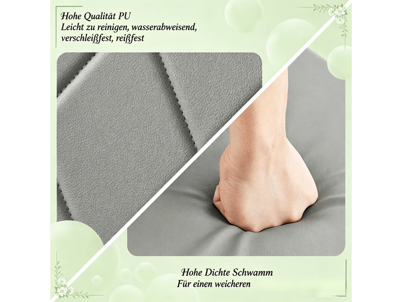  Lot de 4 chaises de salle à manger,avec dossier haut,similicuir,gris  - Conforama E