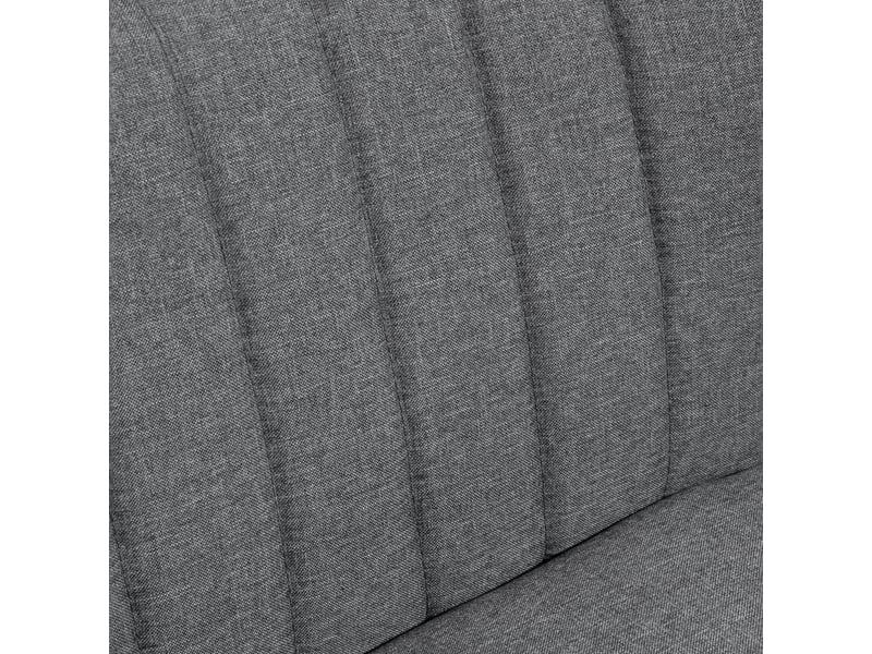  Canapé 2 places style scandinave piètement bois hévéa tissu gris  - Conforama D