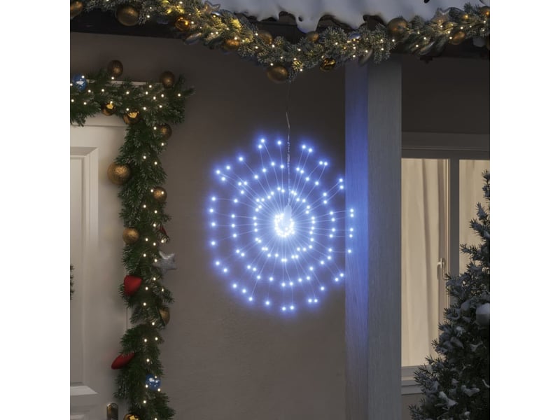  Étoile rayonnante de noël 140 led 2 pcs blanc froid 17 cm  - Conforama B