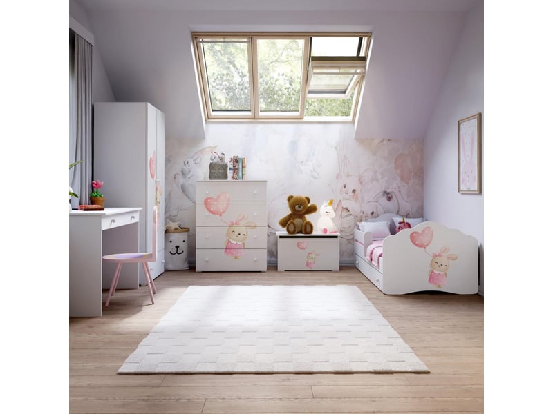  Commode enfant emily bunny - blanc, thème lapin EMILY/B/NPL/BUNNY - Conforama C