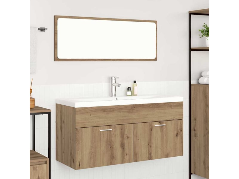  Armoire de salle de bain, cabinet de salle de bain chêne artisanal 100 x 38,5 x 46 cm cf65059  - Conforama D