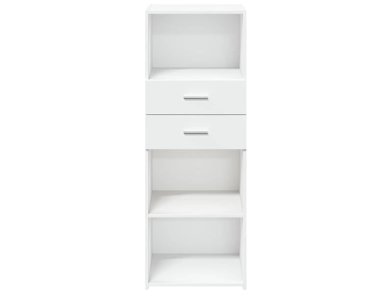  Buffet haut - bahut - meuble de rangement blanc 45x42,5x124 cm bois d'ingénierie  - Conforama D