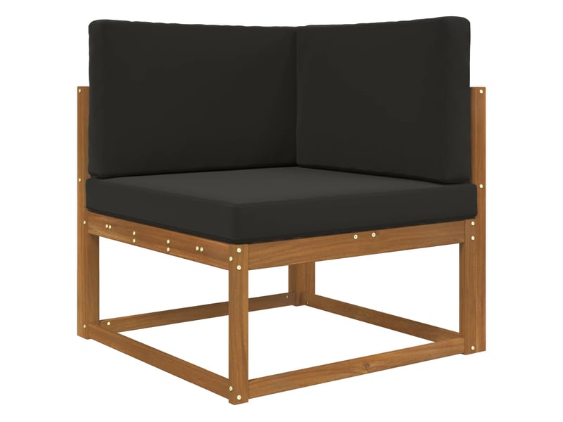 Coussin de canapé d'extérieur, coussin de chaise polyester noir 80 x 80 cm cf54134 - Conforama C