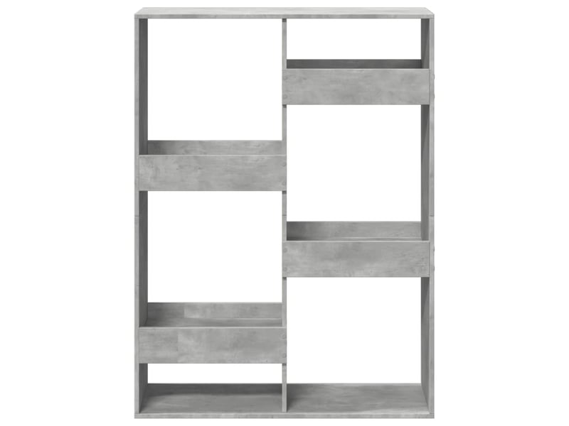  Bibliothèque, meuble de rangement salon gris béton 100x33x135 cm bois d'ingénierie  - Conforama D