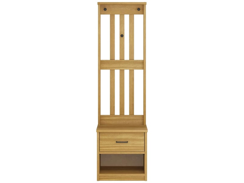 Porte manteau couloir sandnes 45x40x159,5 cm bois massif pin shl13265 - Conforama E