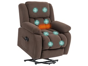 Fauteuil relax électrique PANGIVO Velours marron