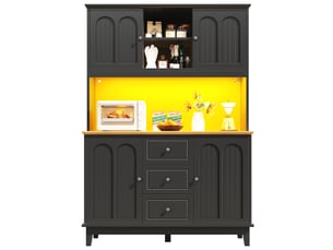 Buffet 4 porte(s)  3 tiroir(s) EVRYAE   - 120 cm coloris bicolore 