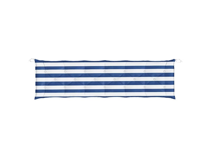  Lot de 2 coussins de banc de jardin, coussins d'assise rayures bleues et blanches cf58679  - Conforama E