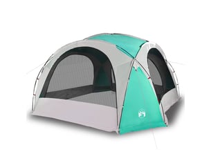 Tente de camping, tente de réception vert imperméable 455x455x240 cm
