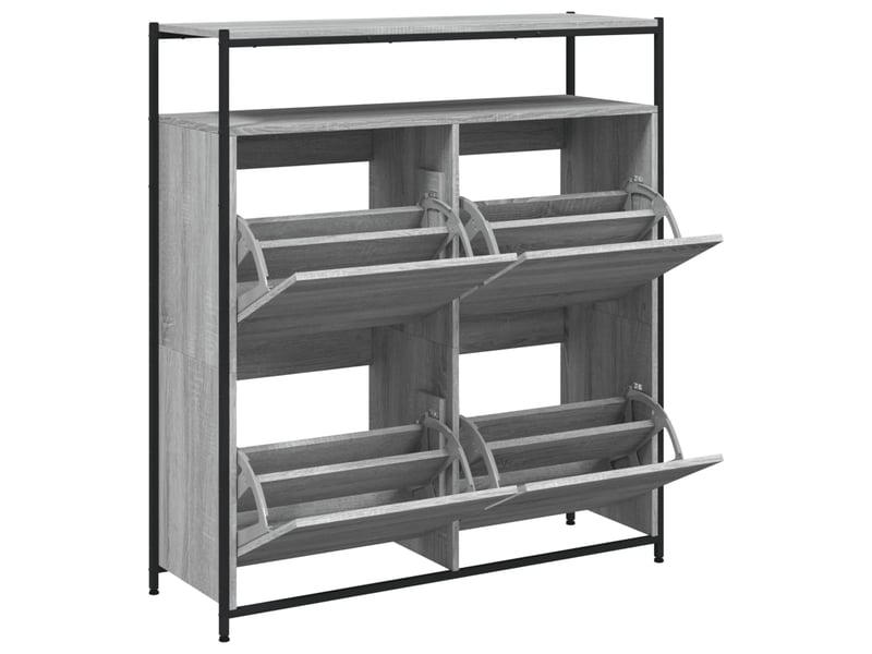  Meuble à chaussures, cabinet à chaussures sonoma gris 100x34x112cm  - Conforama D