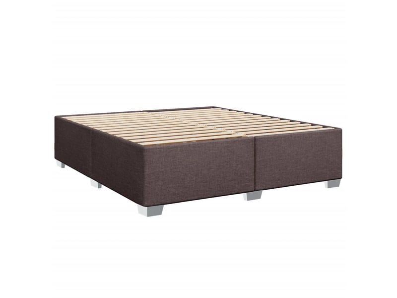  Lit double- lit adulte -  cadre de lit sans matelas marron foncé 200x200 cm tissu  - Conforama B