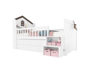 Lit simple 90x200 cm OKWISH   coloris blanc