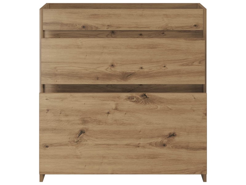  Meuble sous lavabo de salle de bain, commode chêne artisanal shl546  - Conforama D