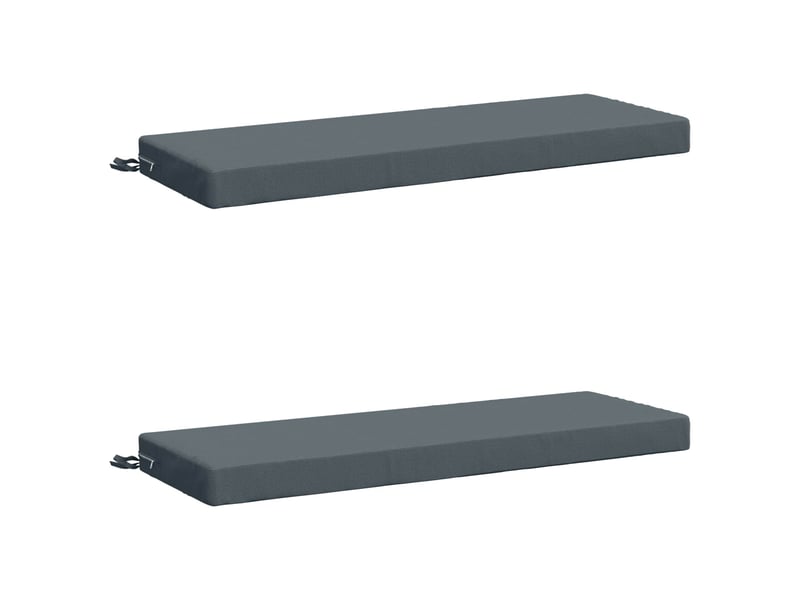 Lot de 2 coussins de banc, coussins d'assise soest 100 % polyester bleu cf57063 - Conforama A