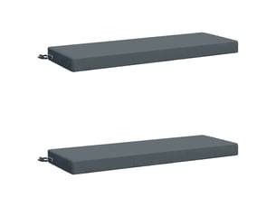 Lot de 2 coussins de banc, coussins d'assise soest 100 % polyester bleu cf57063