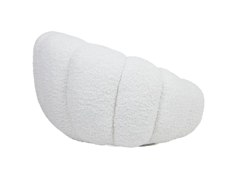  Fauteuil en tissu blanc 92x92x65 cm h  - Conforama E
