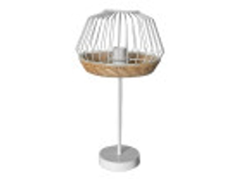  Lampe à poser fabrilamp hugo blancnaturel 1 x e27 46 x 25 x 25 cm 218271068 - Conforama B