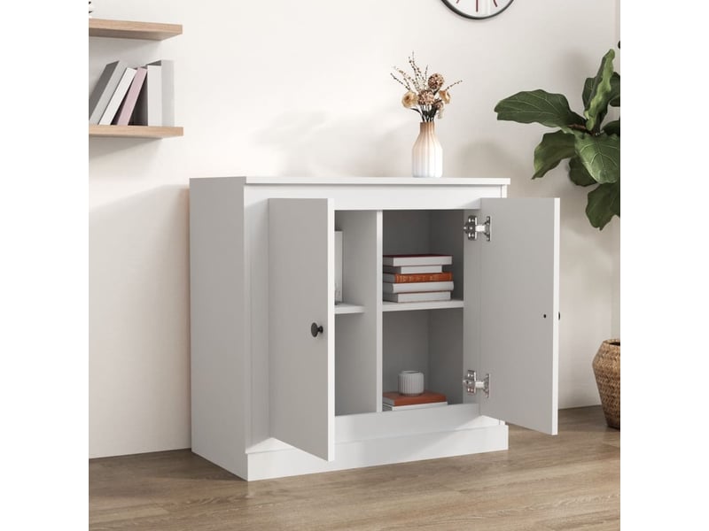  Buffet - bahut - meuble de rangement blanc 70x35,5x67,5 cm bois d'ingénierie  - Conforama C