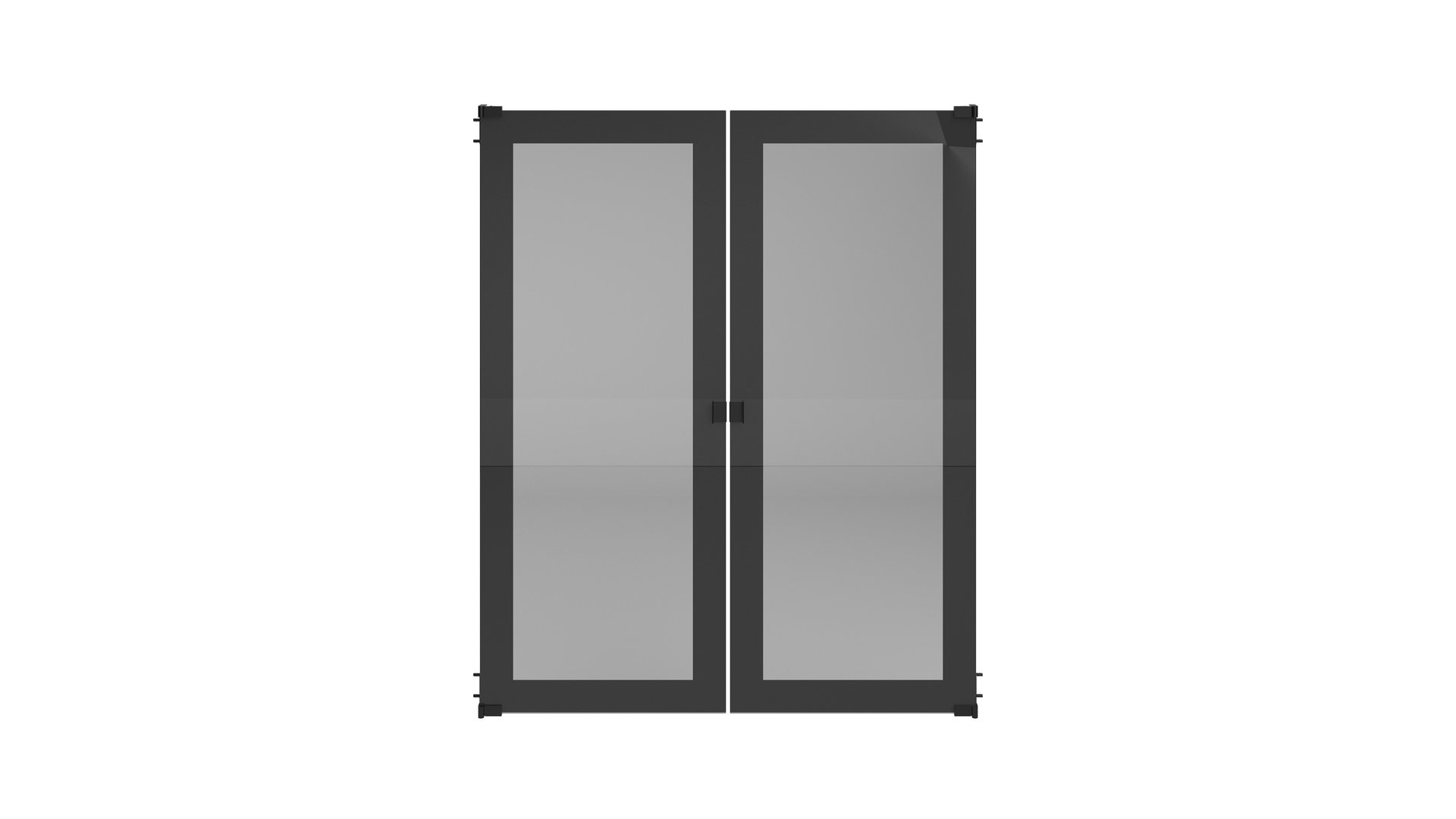 LOT DE 2 PORTES EN VERRE NOIR SOPHIA noir 90.9 Conforama