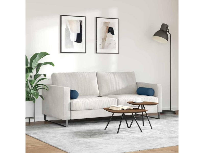  Lot de 2 coussins d'accent, coussins décoratifs, coussins lombaires tissu bleu ø 15 x 40 cm cf56686  - Conforama D