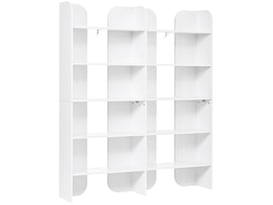 Bibliotheque coloris  blanc 5 étagère(s) <strong>BEAOK</strong> <strong></strong> - 25 cm x 160 cm