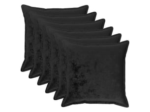 Lot de 6 housses de coussin houten noir 65 x 65 cm flanelle cf50004