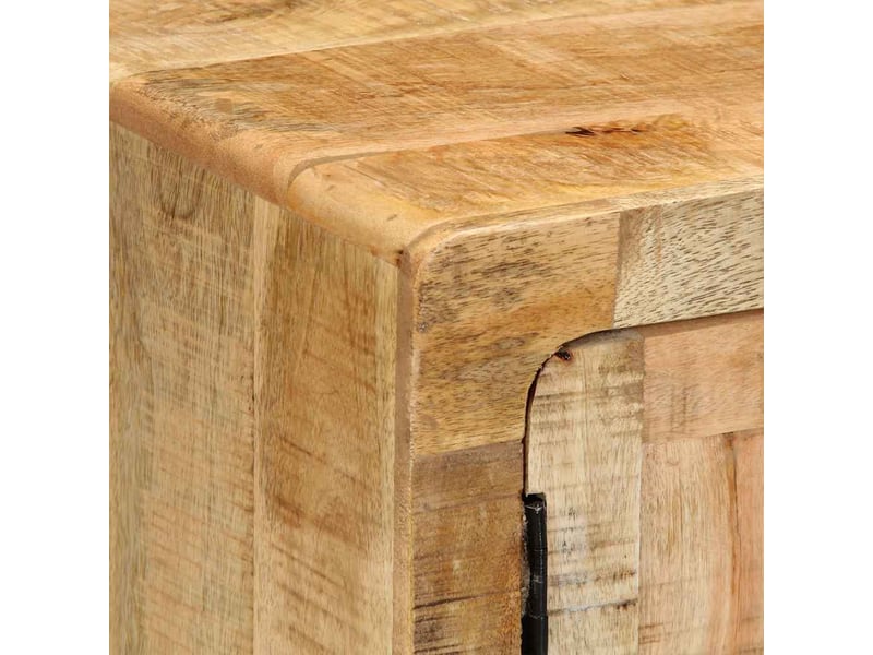  Lot de 2 table de chevet - cabinet de chevet - table de nuit 40x32x46 cm bois massif de manguier brut  - Conforama E